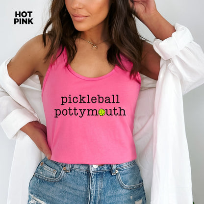 Pickleball Pottymouth Racerback Tank