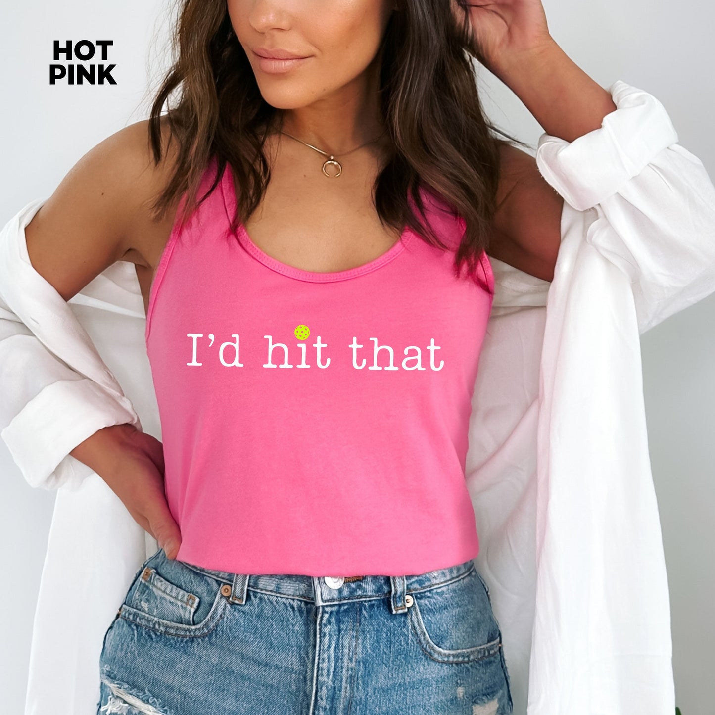 I'd Hit That Pickleball Racerback Tank