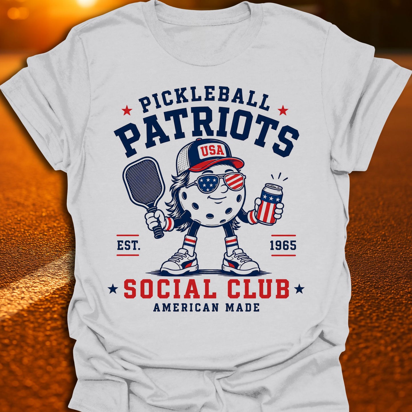 Pickleball Patriots Social Club T-Shirt