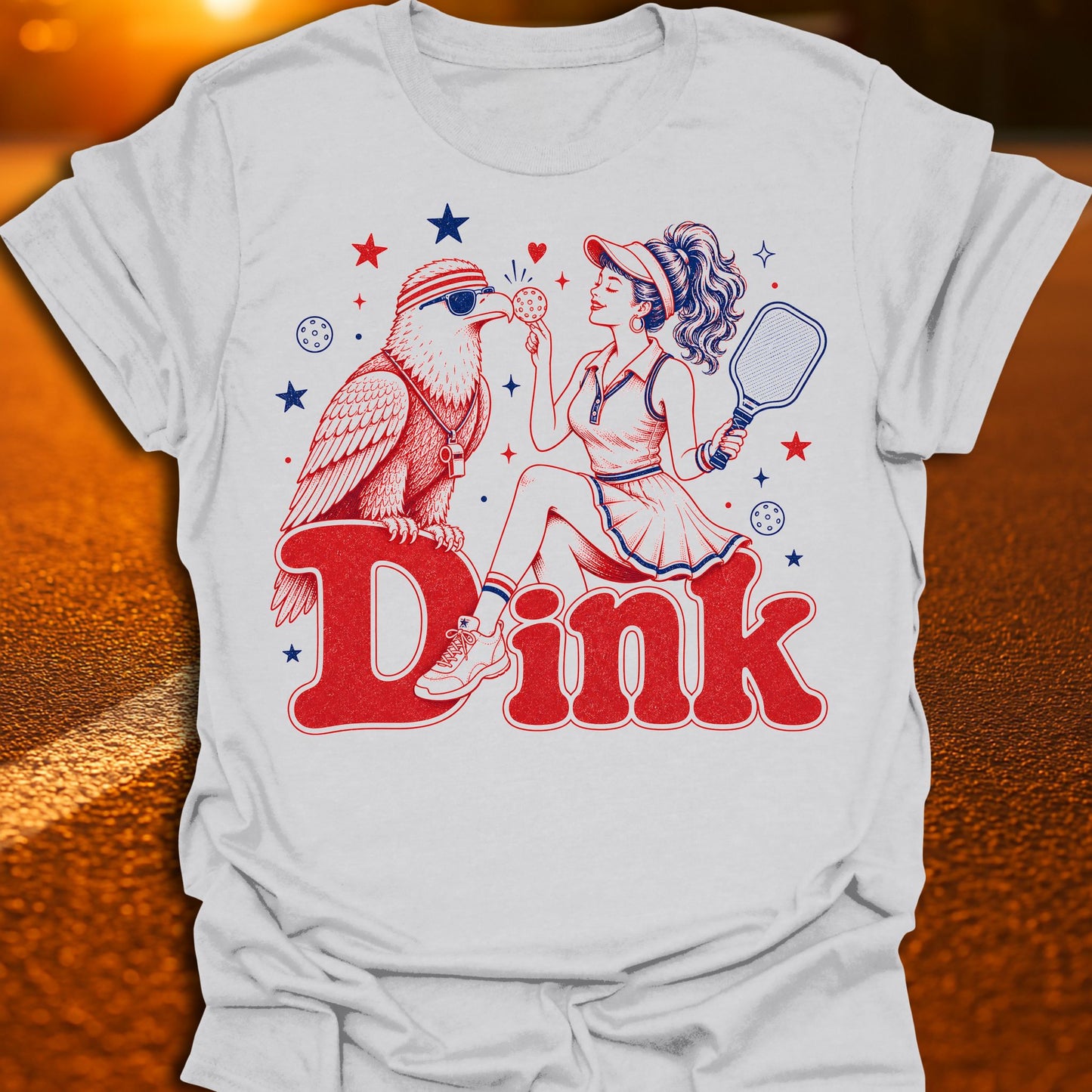 Dink Vintage Eagle Pickleball T-Shirt