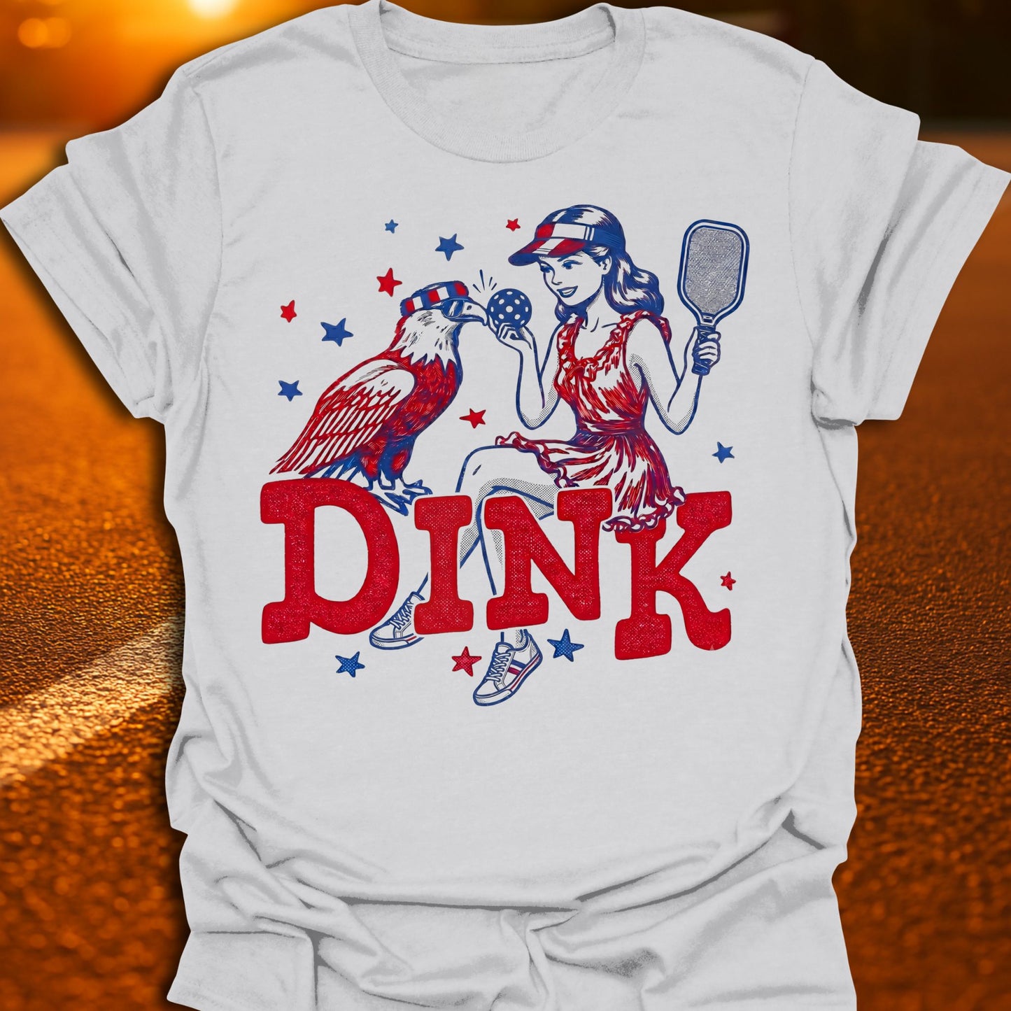 Dink Vintage Eagle Pickleball T-Shirt
