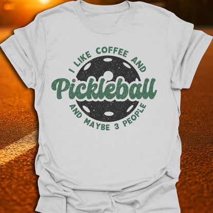 Coffee, Pickleball, 3 People T-Shirt