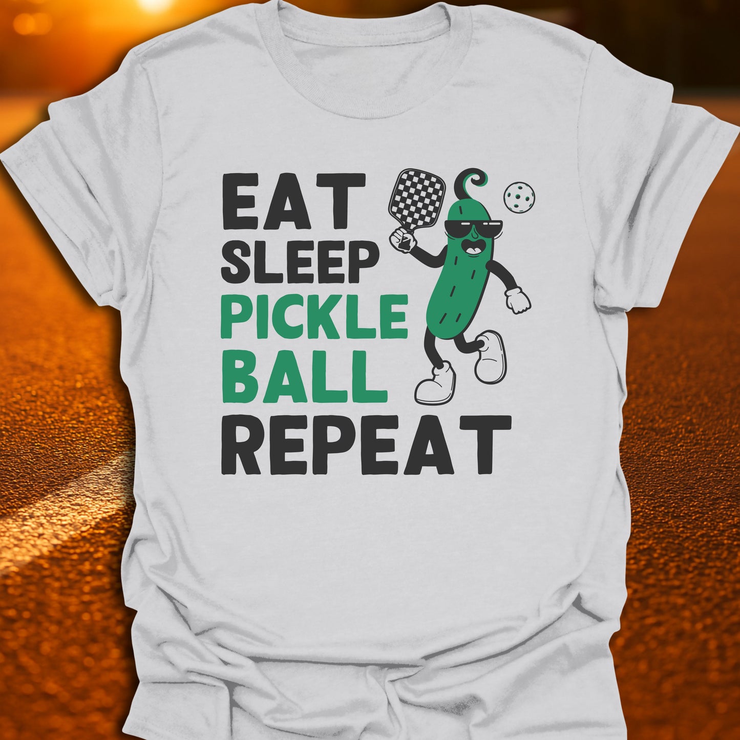 Eat Sleep Pickleball Repeat (Dilly Pickle) T-Shirt