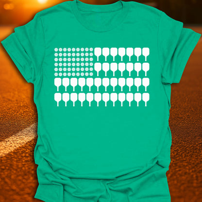 American Pickleball Flag T-Shirt