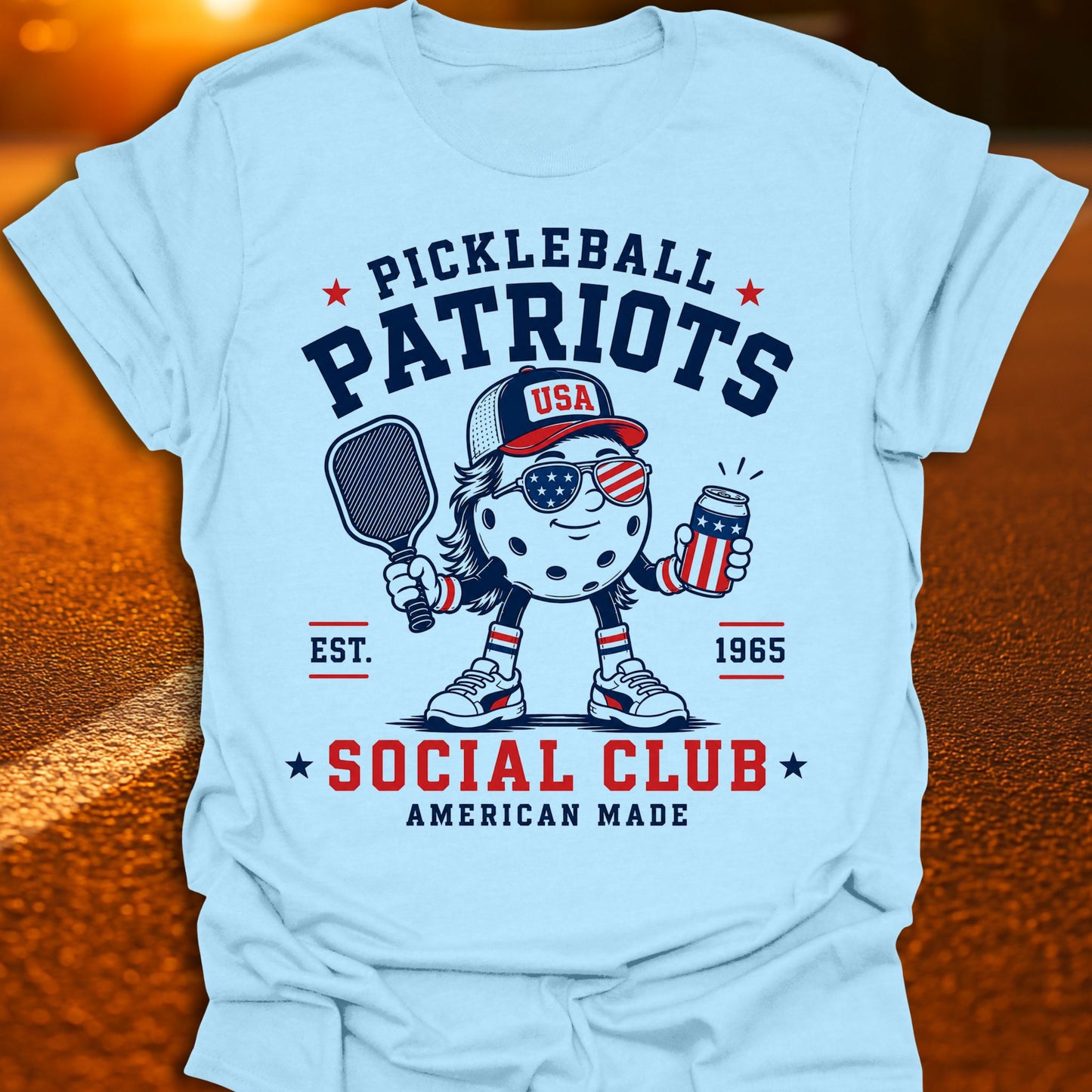Pickleball Patriots Social Club T-Shirt