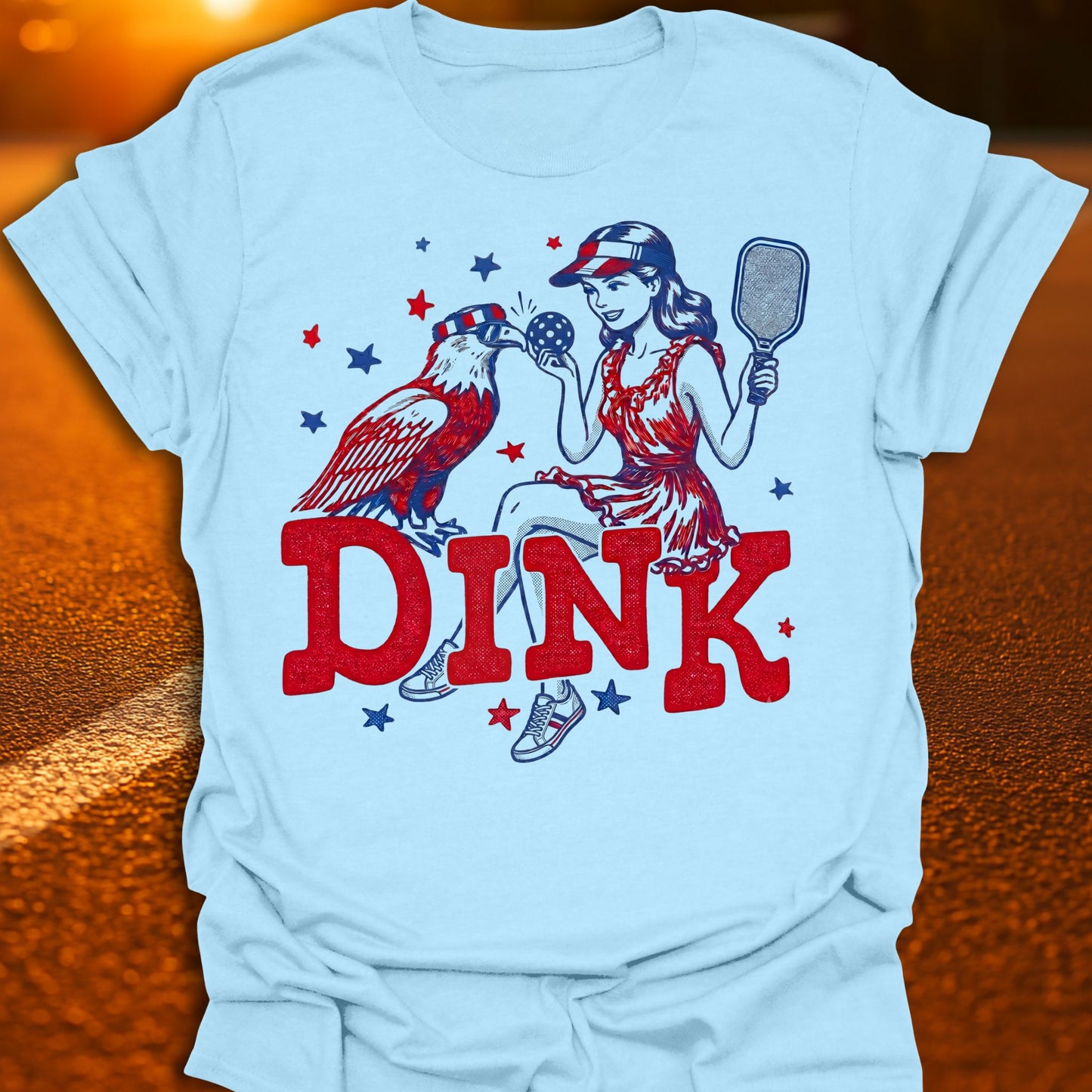 Dink Vintage Eagle Pickleball T-Shirt