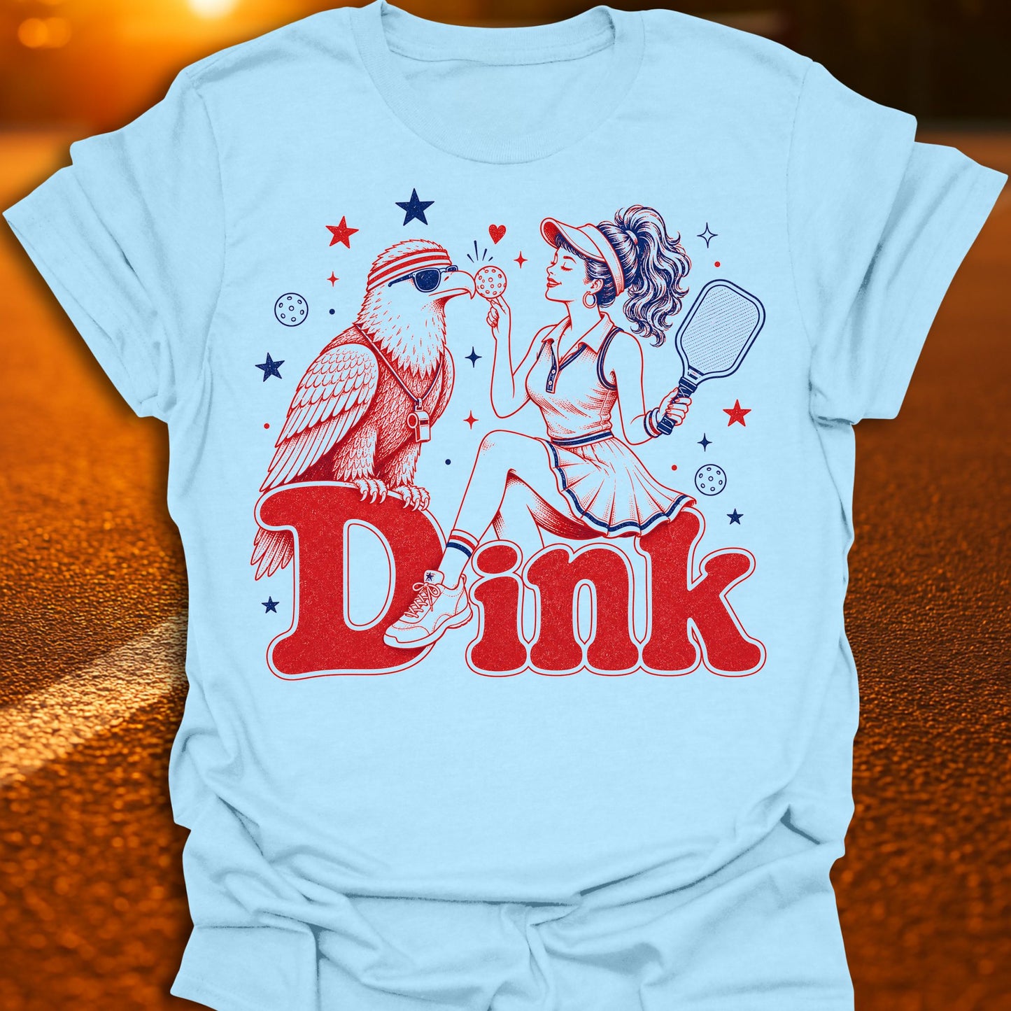 Dink Vintage Eagle Pickleball T-Shirt