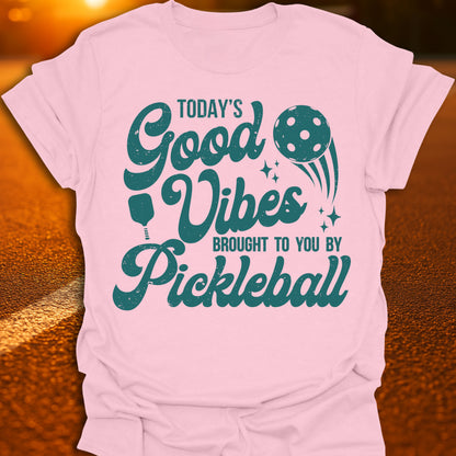 Good Vibes Pickleball T-Shirt (Teal Print)