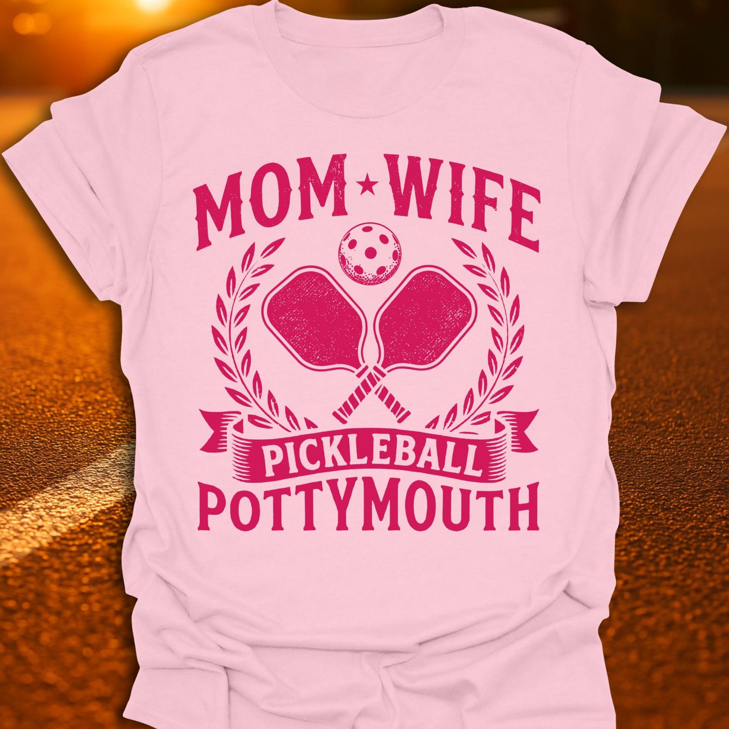 Mom, Wife Pottymouth Vintage Pickleball T-Shirt