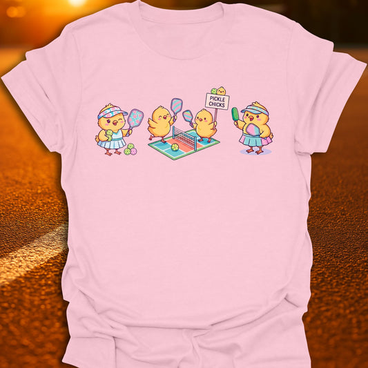 Pickle Chicks Kawaii Pickleball T-Shirt