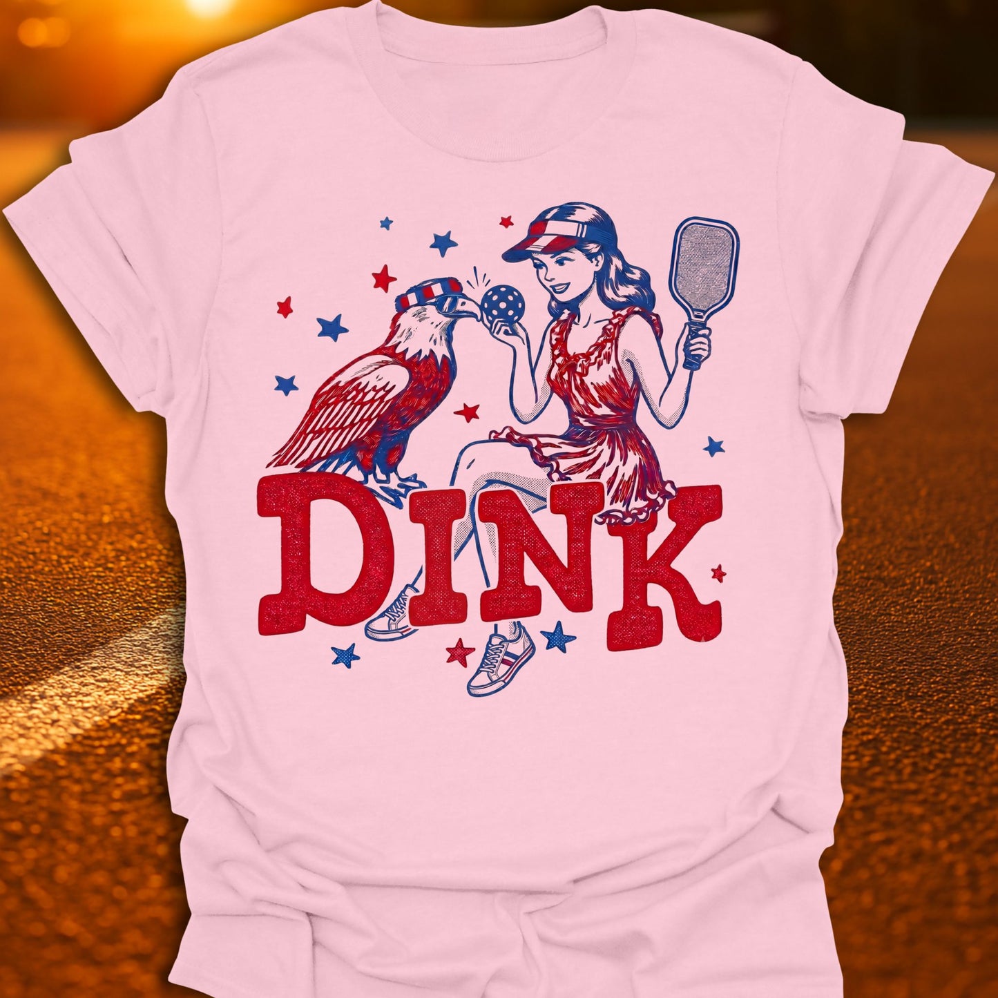 Dink Vintage Eagle Pickleball T-Shirt