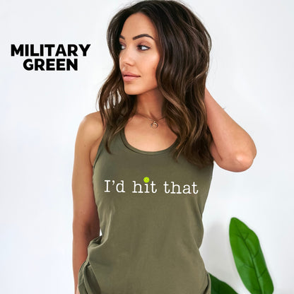 I'd Hit That Pickleball Racerback Tank