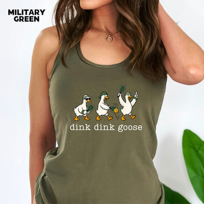 Dink Dink Goose Pickleball Racerback Tank
