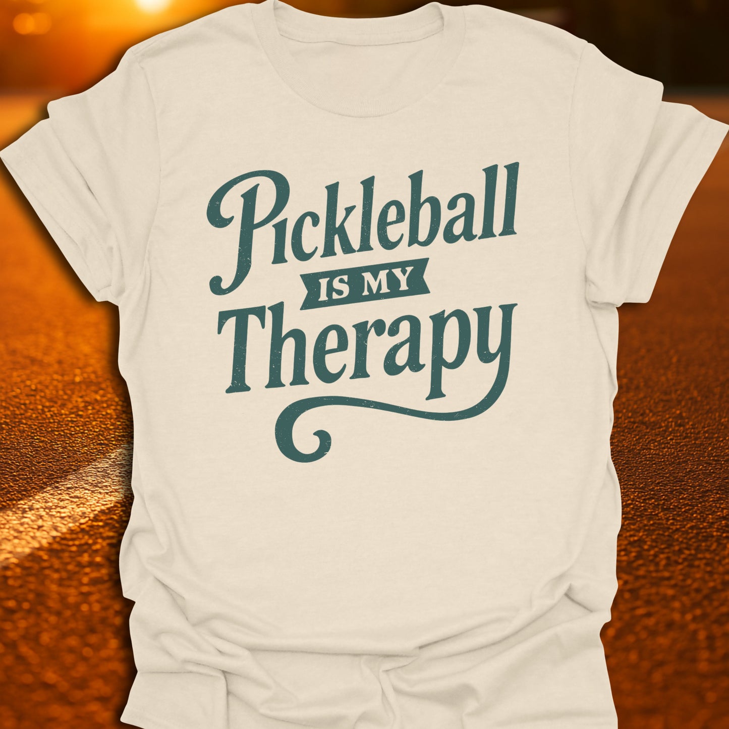 Pickleball Is My Therapy Text T-Shirt