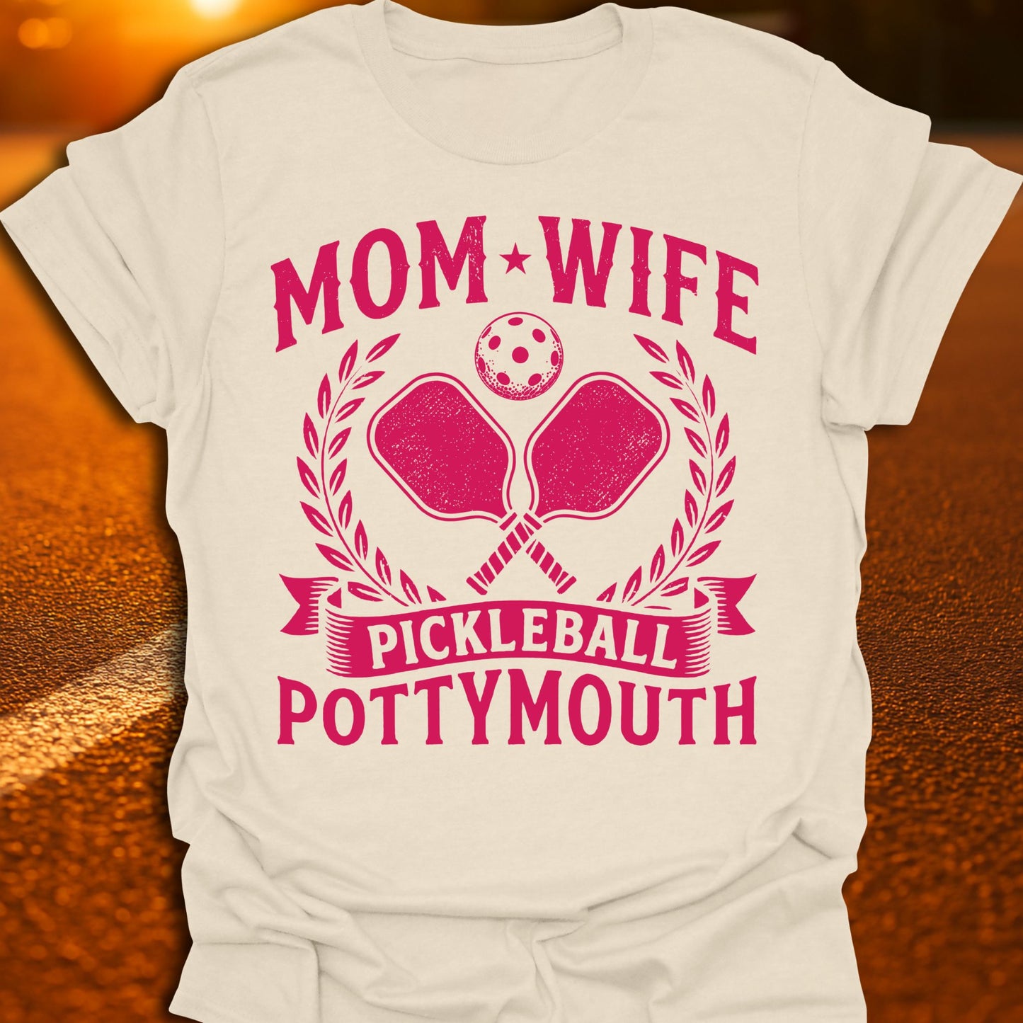 Mom, Wife Pottymouth Vintage Pickleball T-Shirt