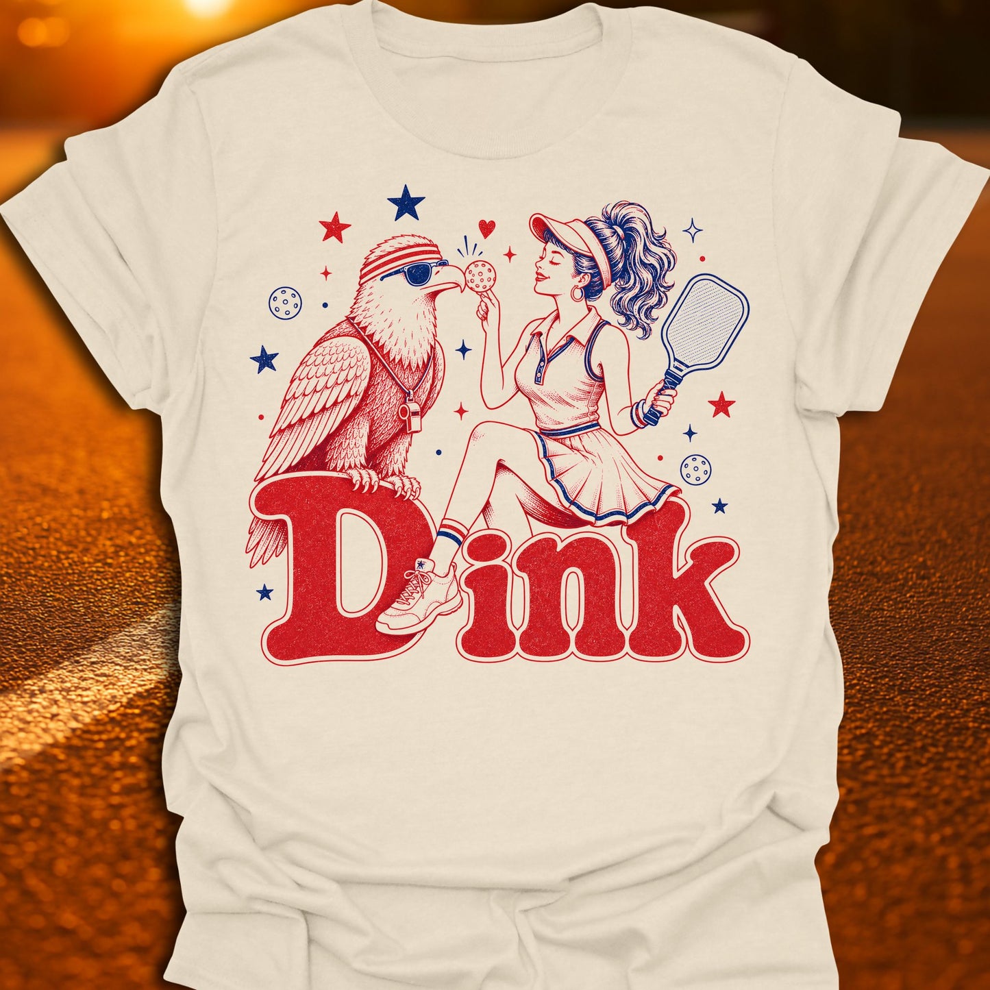 Dink Vintage Eagle Pickleball T-Shirt