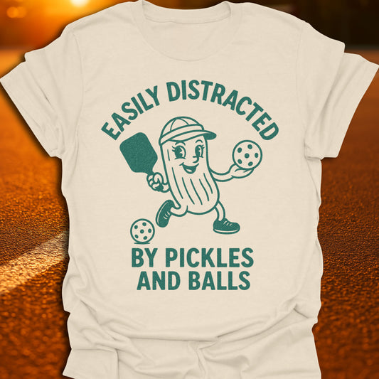 Easily Distracted By Pickles And Balls T-Shirt