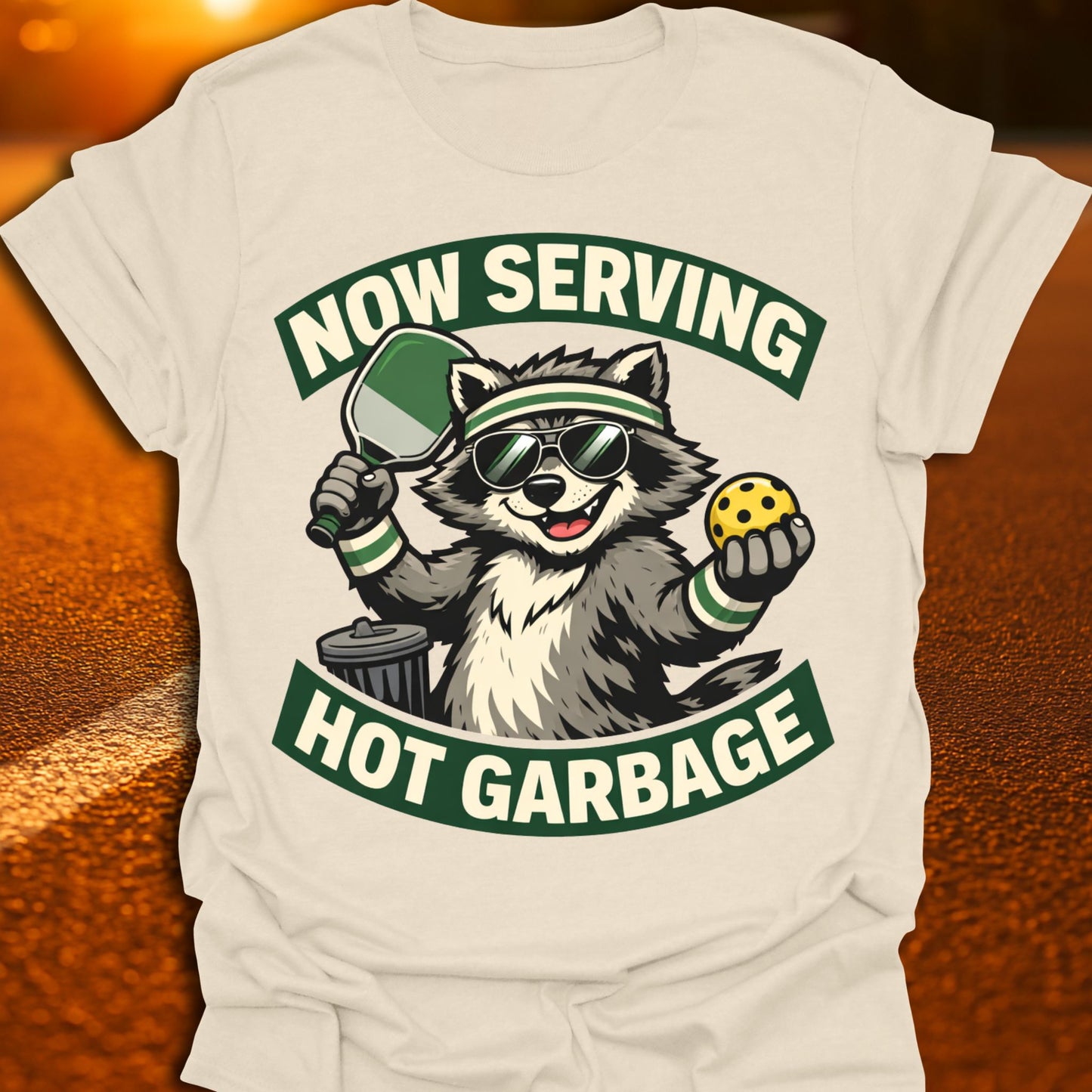 Now Serving Hot Garbage Pickleball T-Shirt