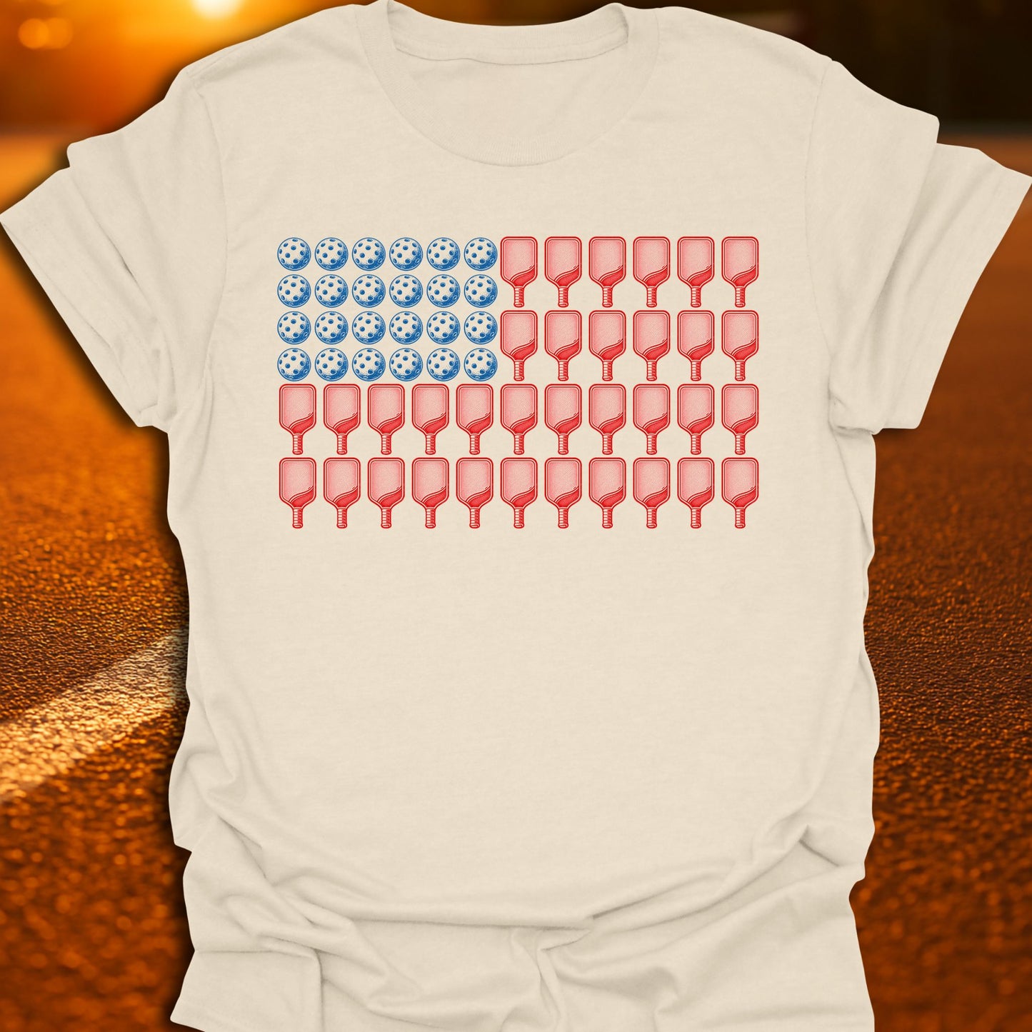 American Pickleball Flag T-Shirt