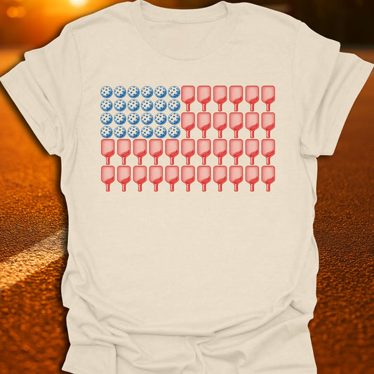 American Pickleball Flag T-Shirt