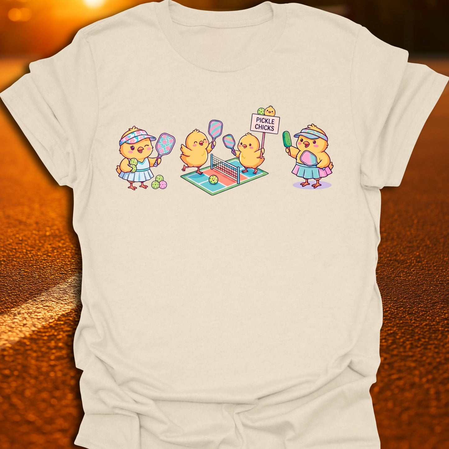 Pickle Chicks Kawaii Pickleball T-Shirt