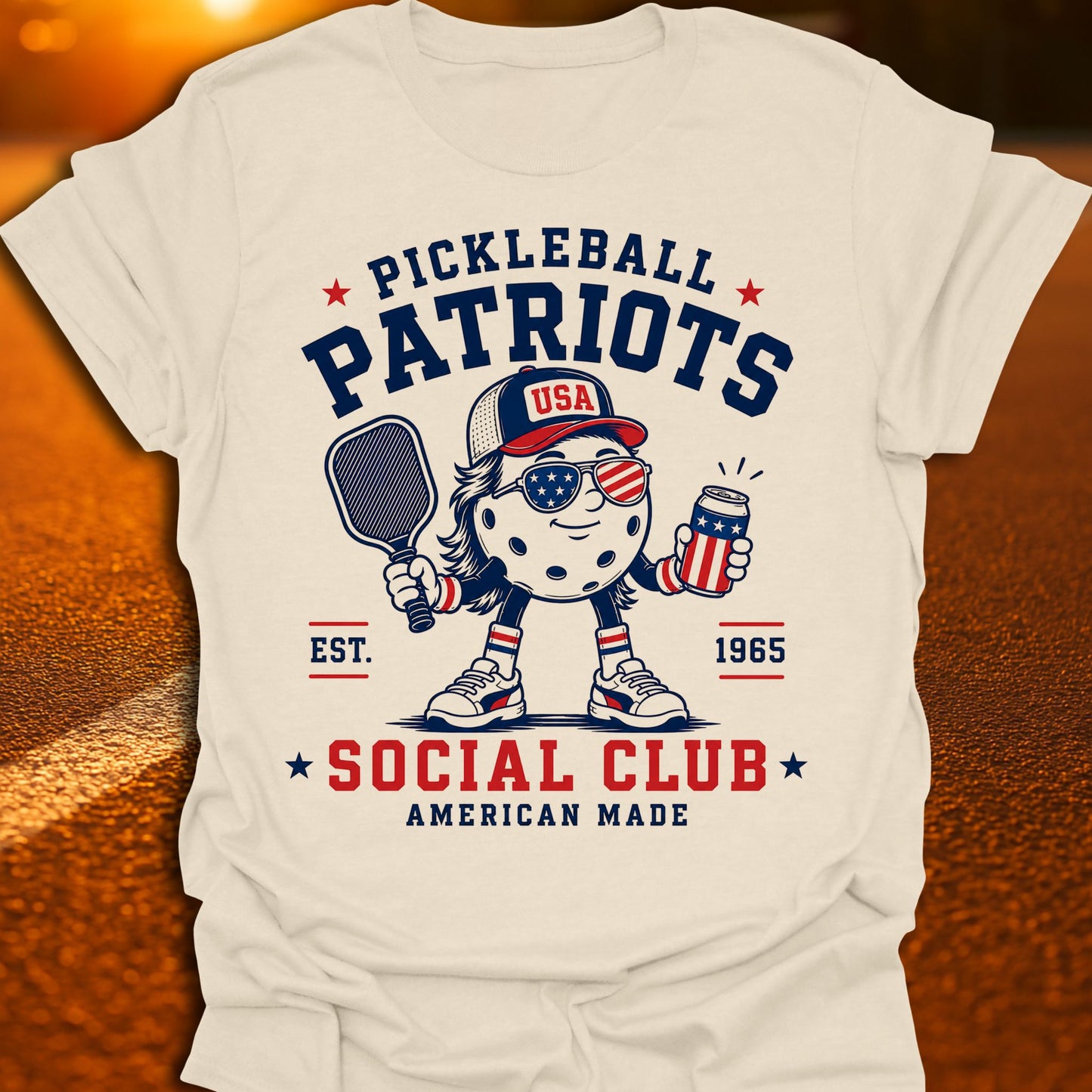 Pickleball Patriots Social Club T-Shirt