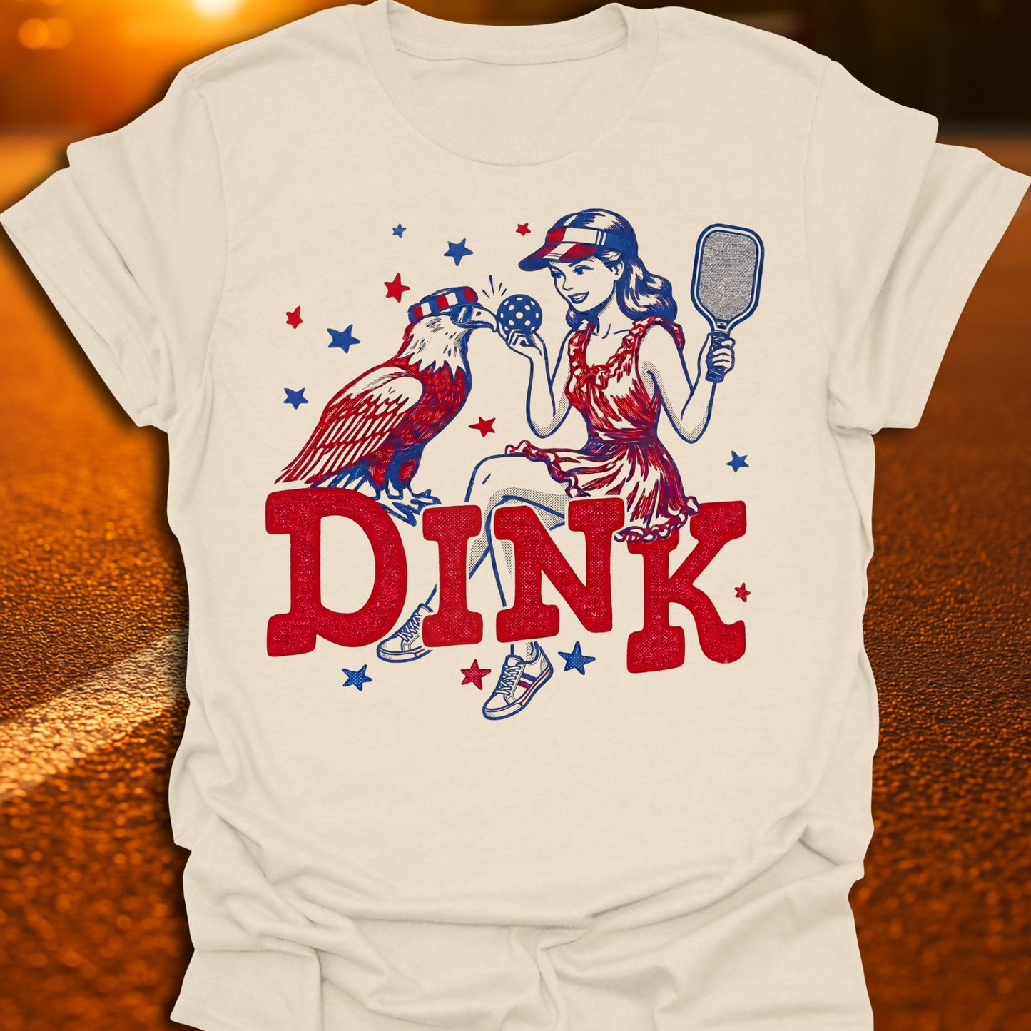 Dink Vintage Eagle Pickleball T-Shirt