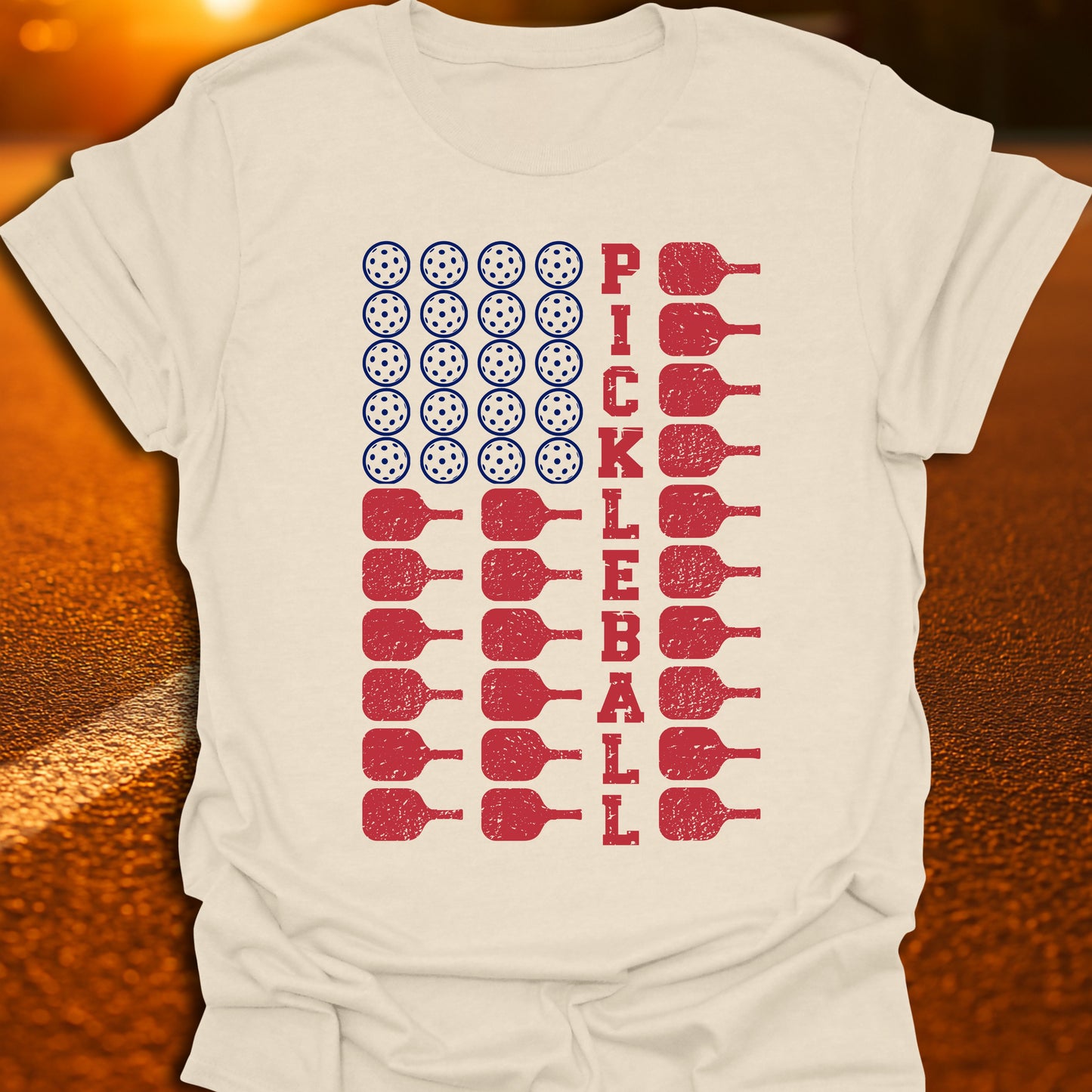 Pickleball American Flag T-Shirt