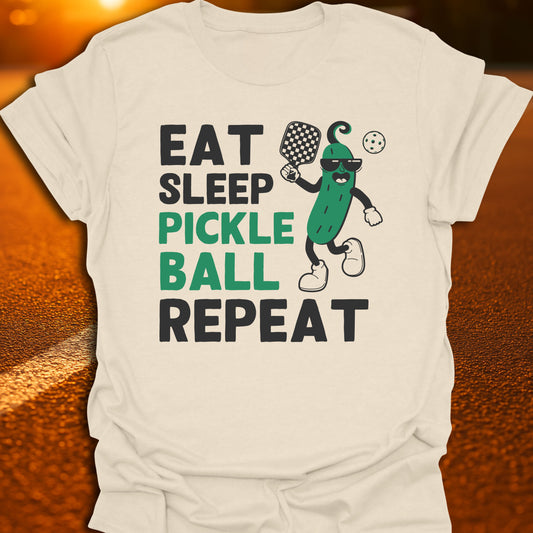 Eat Sleep Pickleball Repeat (Dilly Pickle) T-Shirt