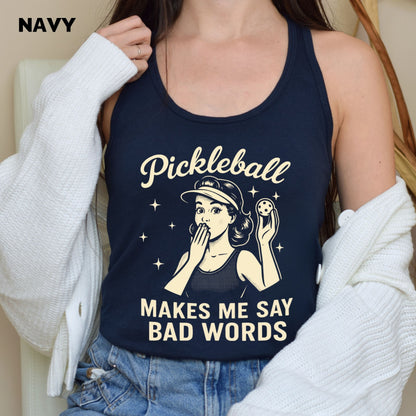 Bad Words Pickleball Racerback Tank