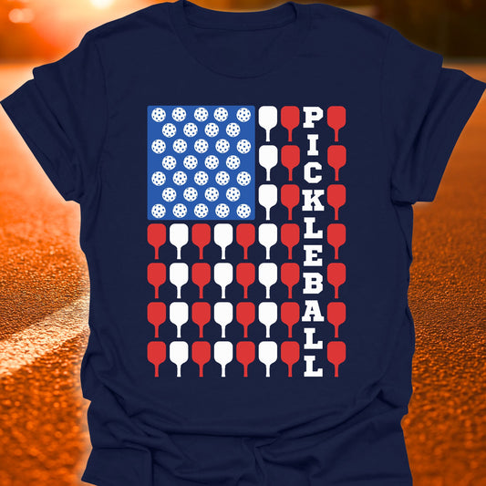 American Pickleball Flag T-Shirt