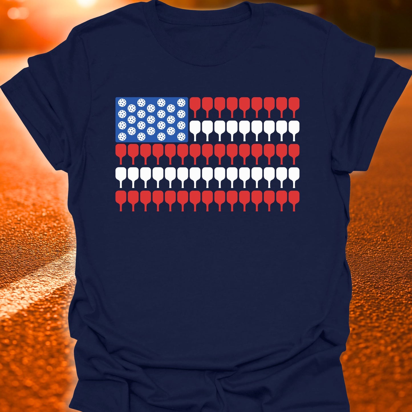 American Pickleball Flag T-Shirt