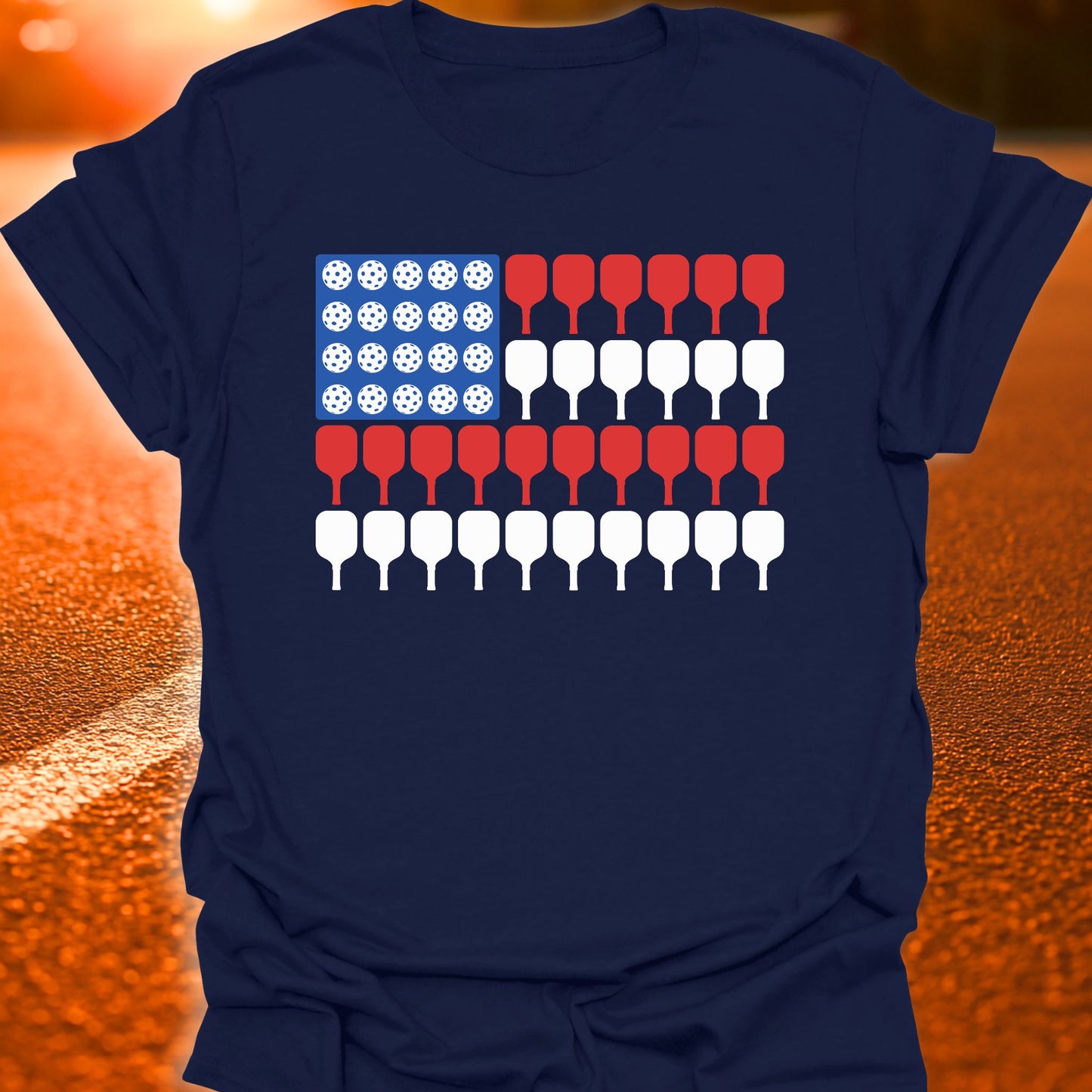 American Pickleball Flag T-Shirt
