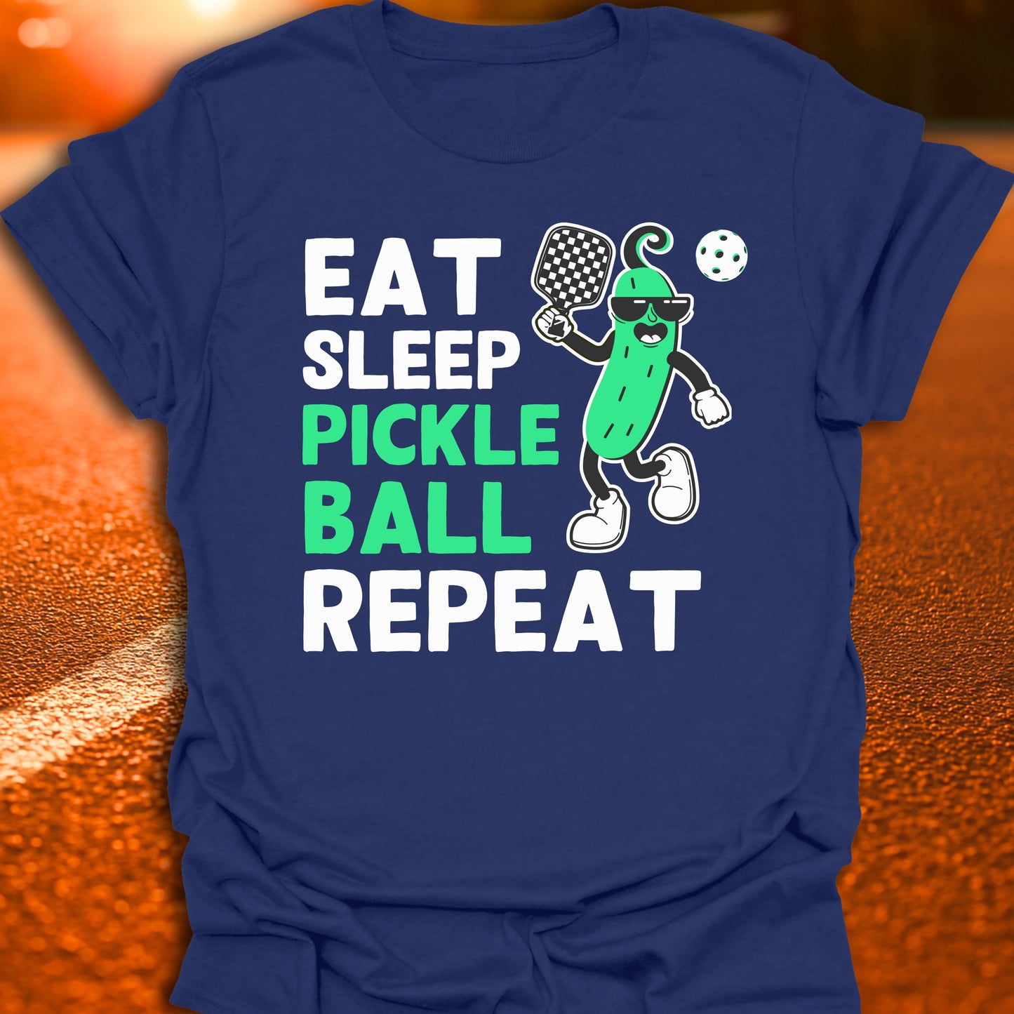 Eat Sleep Pickleball Repeat (Dilly Pickle) T-Shirt