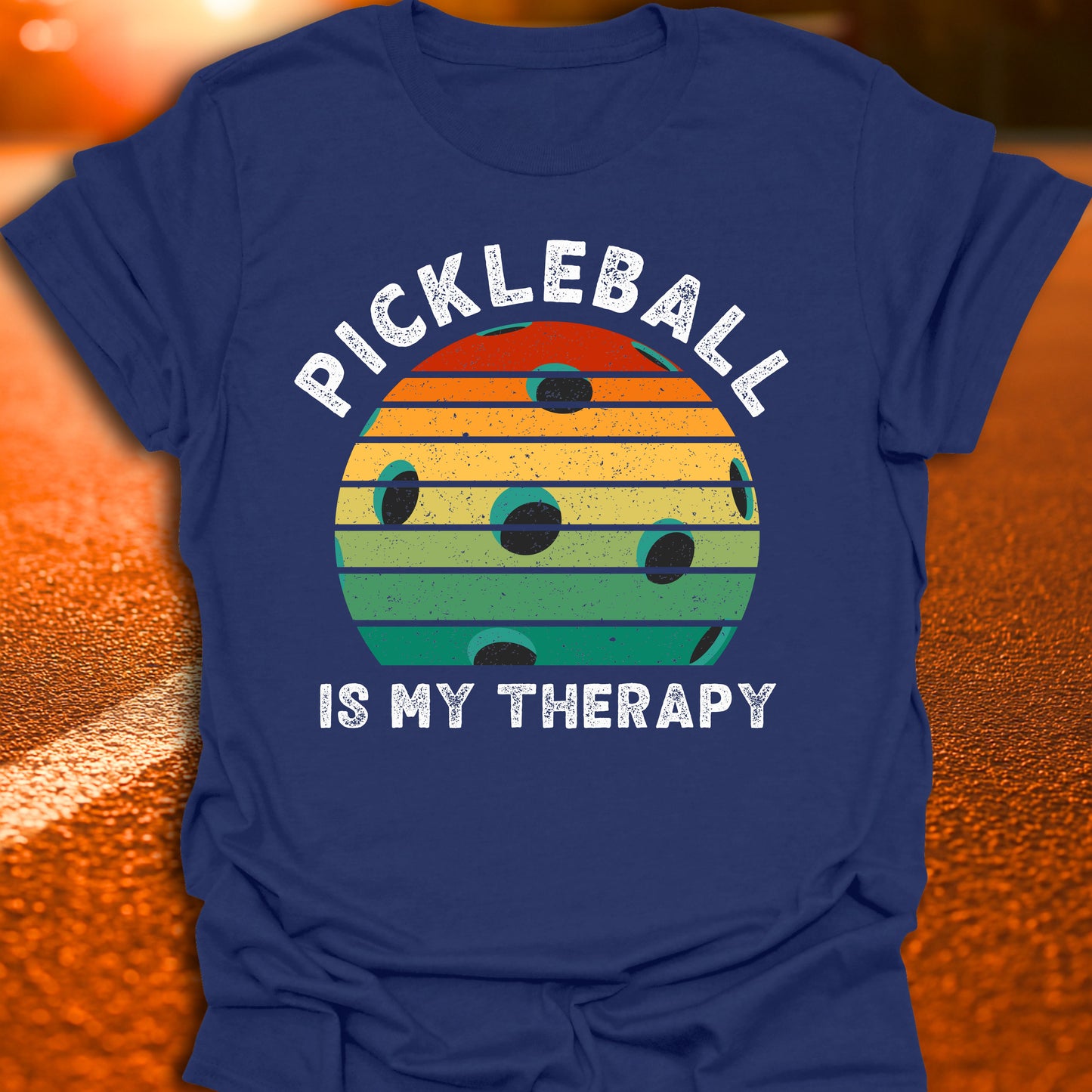 Pickleball Is My Therapy Sunset T-Shirt