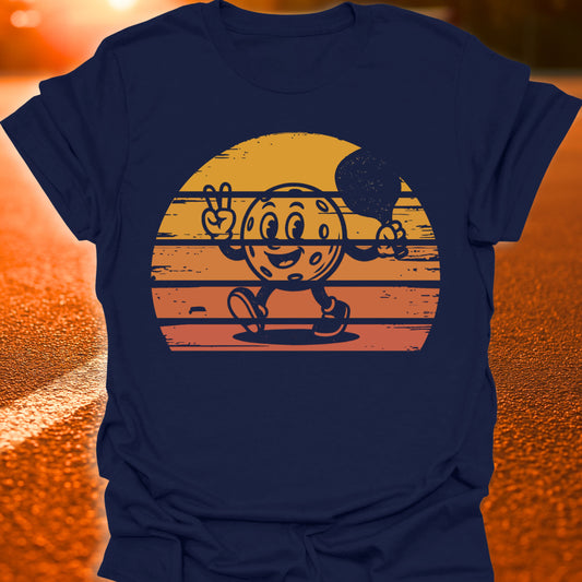Retro Sunset Pickleball T-Shirt