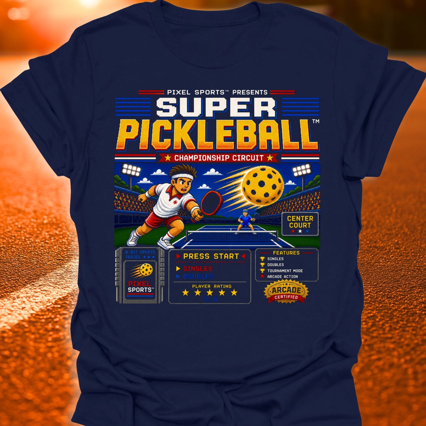 Super Pickleball Retro Gamer T-Shirt