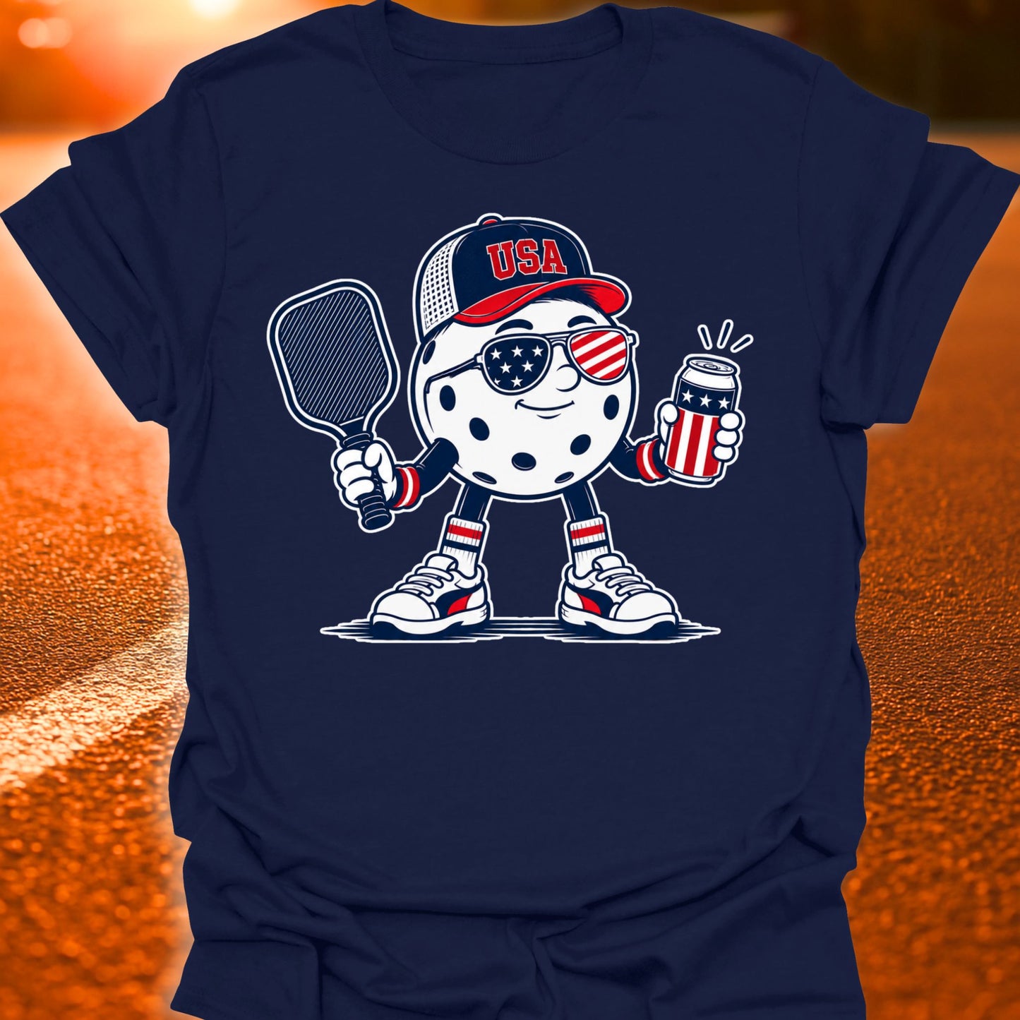 Patriotic Pickleball Graphic T-Shirt