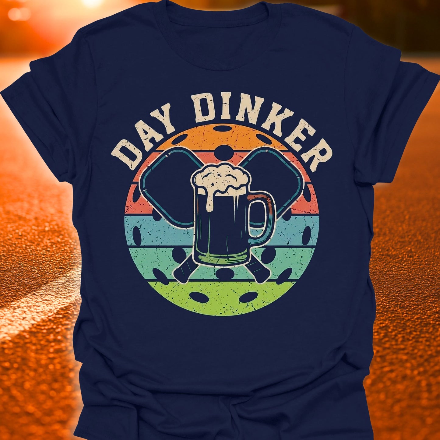 Day Dinker Sunset Pickleball T-Shirt