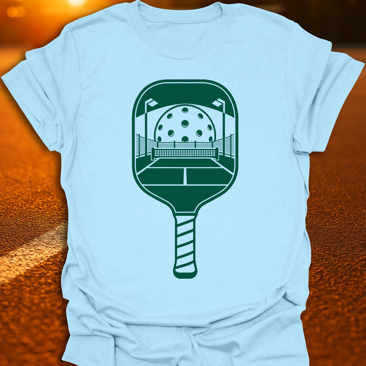 Paddle Court Graphic Pickleball T-Shirt