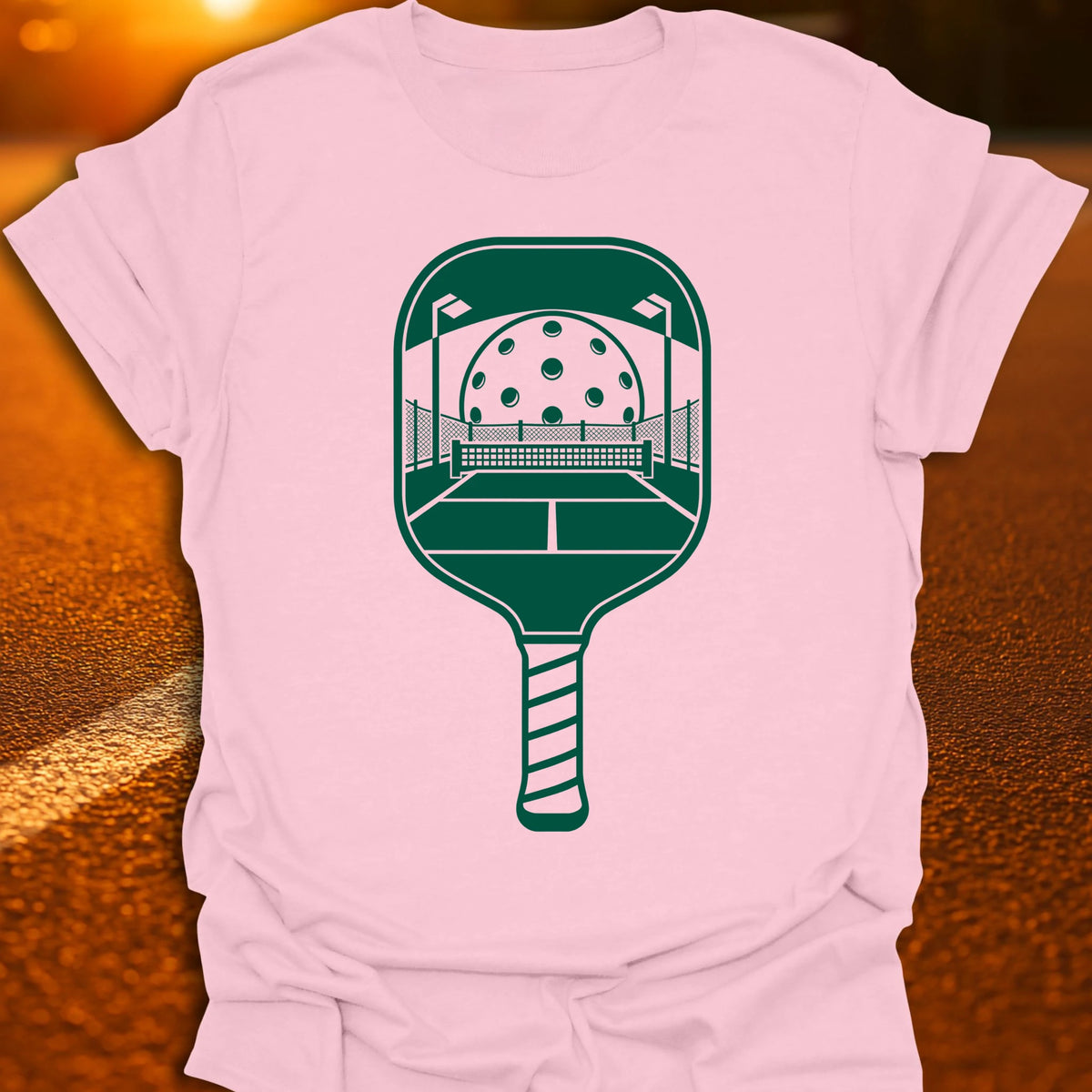 Paddle Court Graphic Pickleball T-Shirt