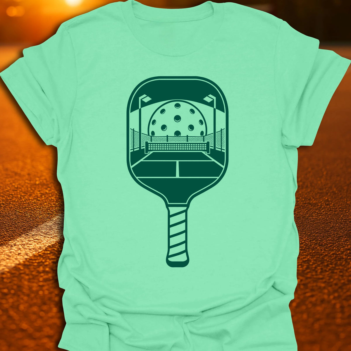 Paddle Court Graphic Pickleball T-Shirt