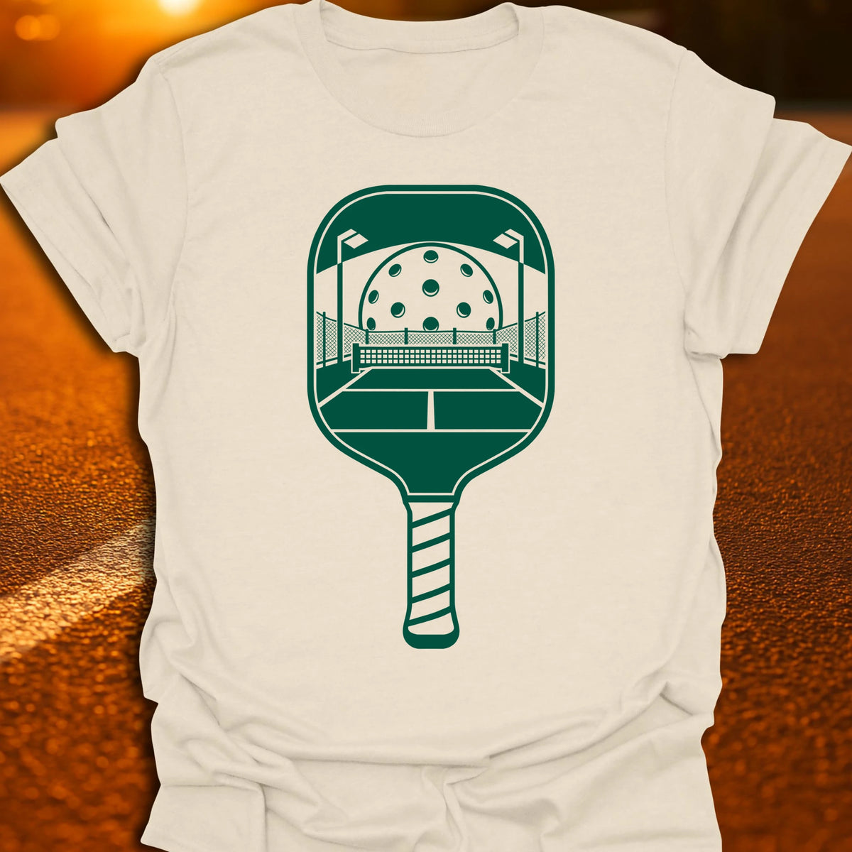 Paddle Court Graphic Pickleball T-Shirt