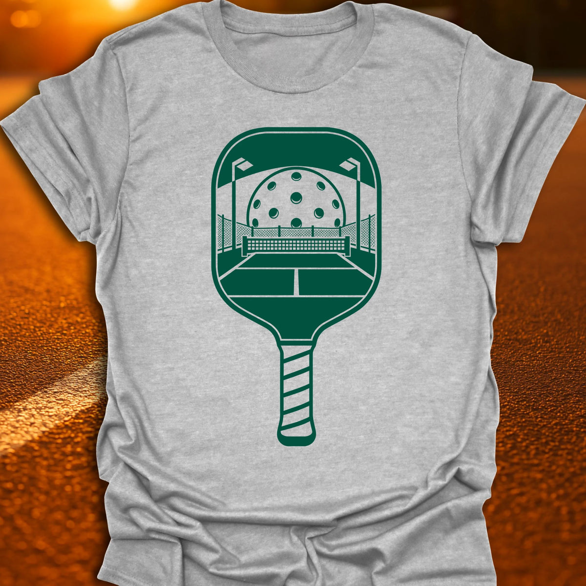 Paddle Court Graphic Pickleball T-Shirt