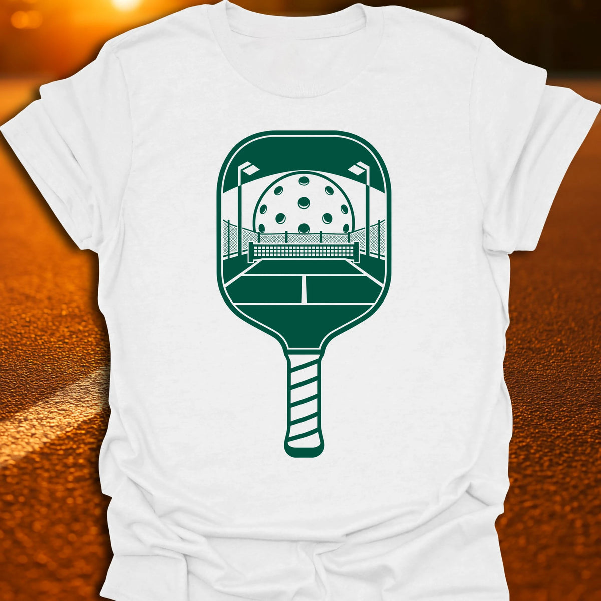 Paddle Court Graphic Pickleball T-Shirt