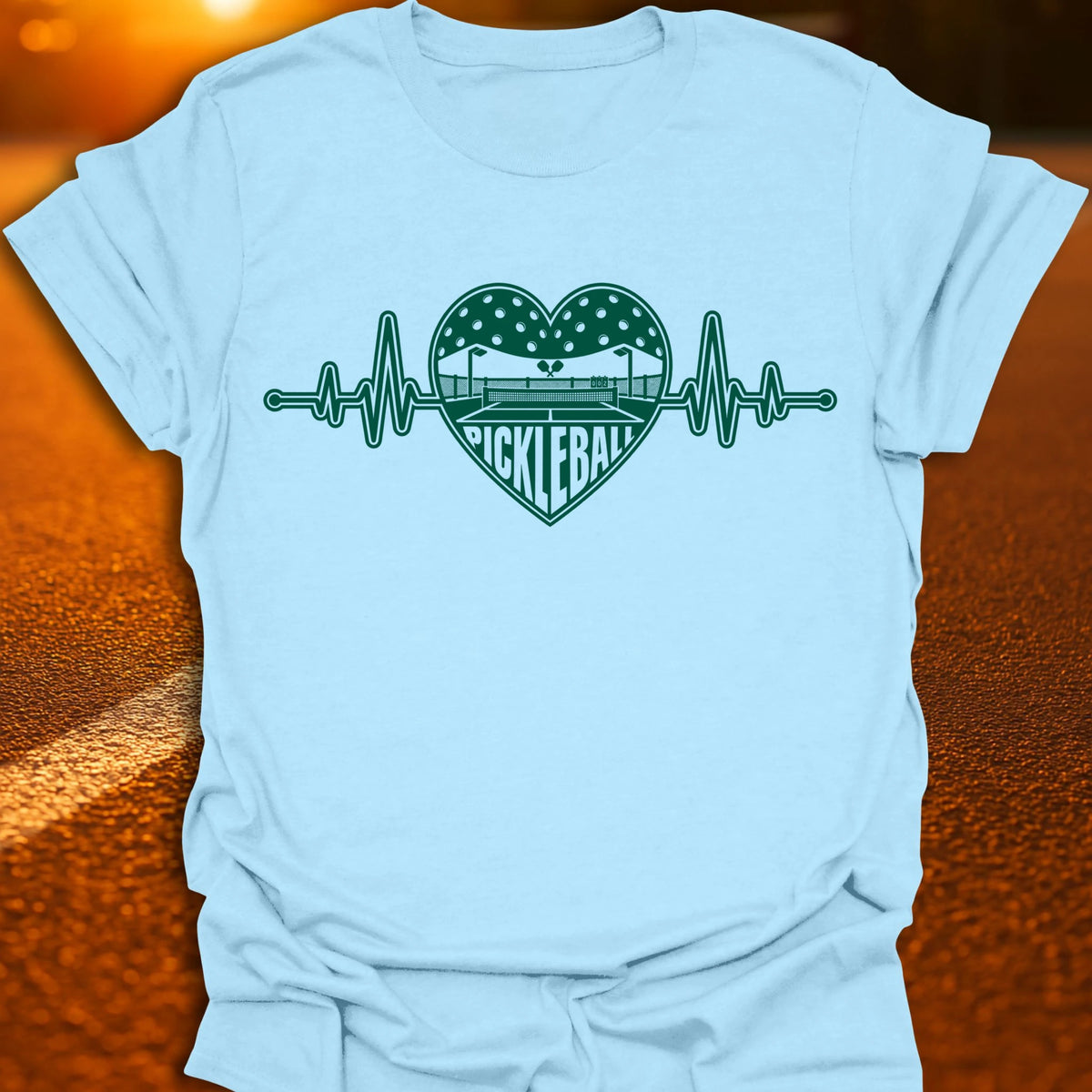 Pickleball Graphic Heartbeat T-Shirt