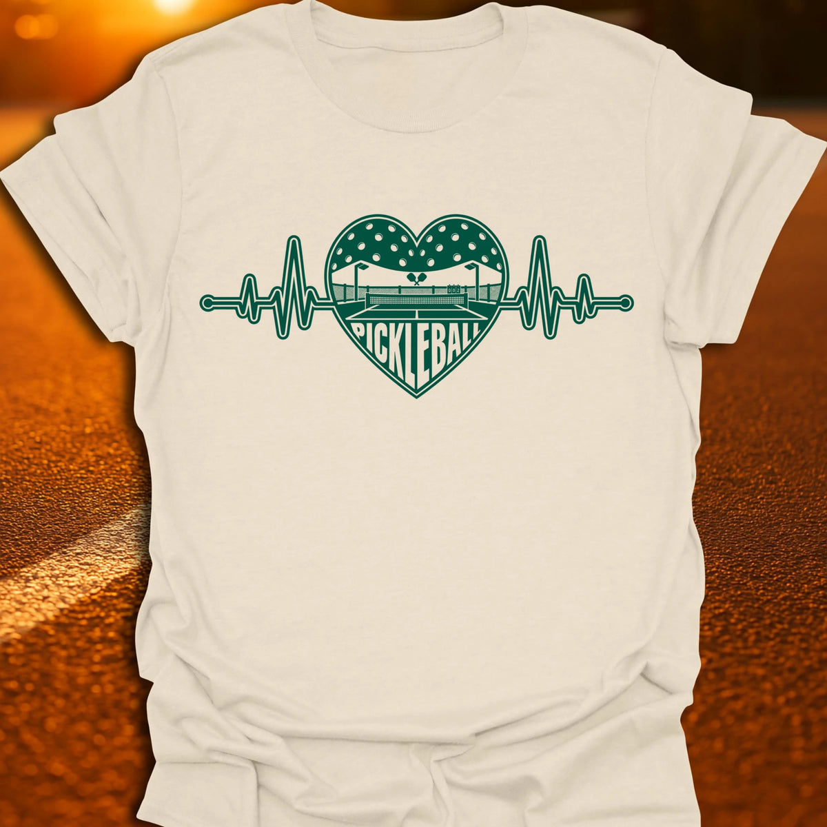 Pickleball Graphic Heartbeat T-Shirt