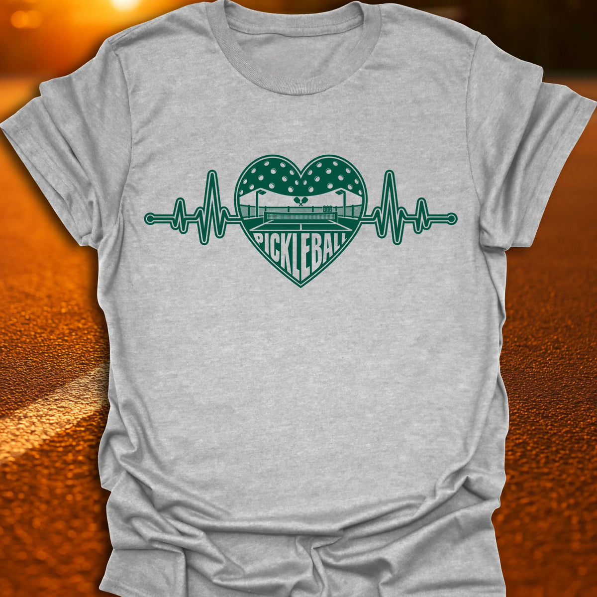 Pickleball Graphic Heartbeat T-Shirt