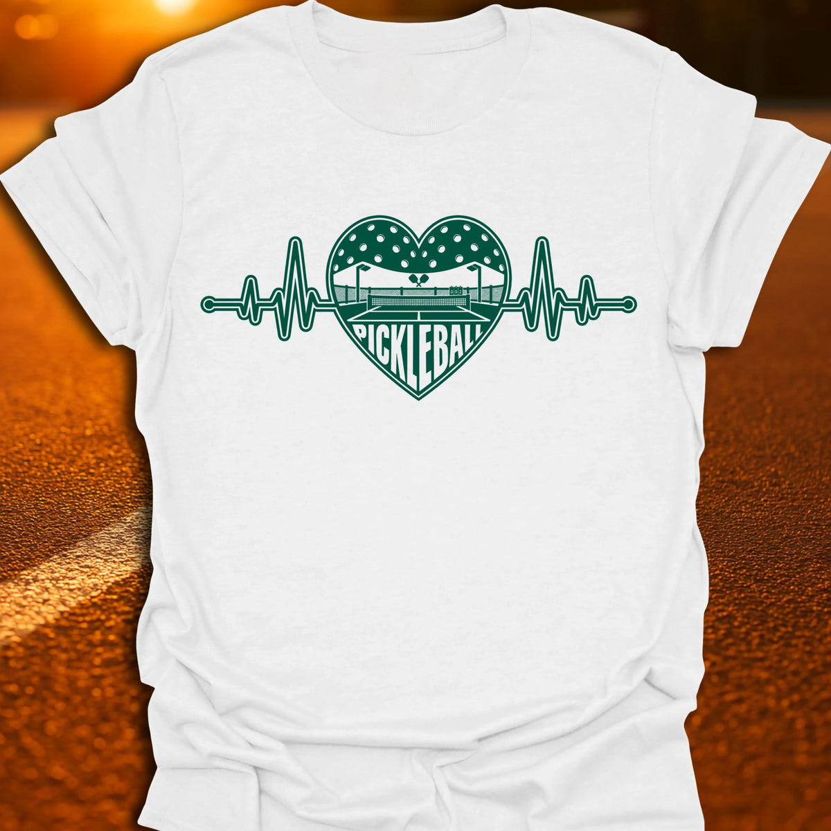 Pickleball Graphic Heartbeat T-Shirt