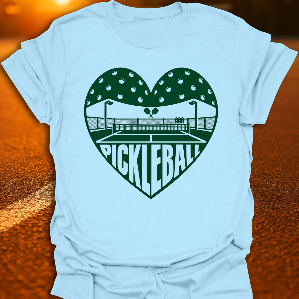 Pickleball Heart Graphic T-Shirt